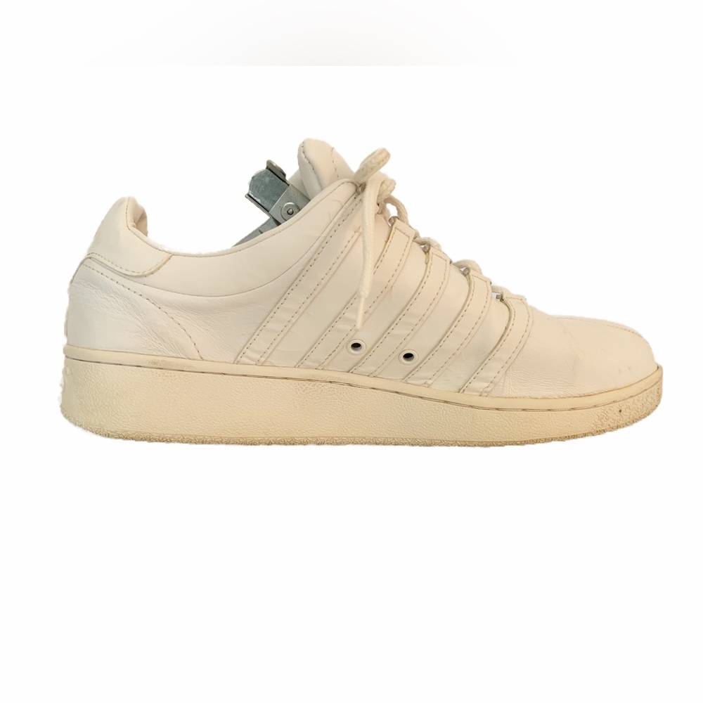 Men’s K-Swiss Classic VN Leather 03343-101 Low White. Size USA 12; UK 11. Used.
